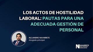 Webinar IV Actos de hostilidad laboral pautas para una adecuada gestión de personal