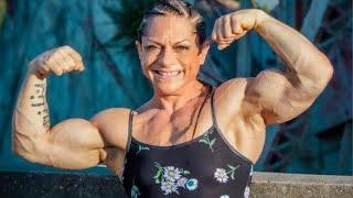 Gina cavaliero arm day workout and posing female bodybuilding motivation 2024