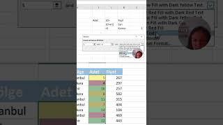 Excel koşullu biçimlendirme - arasında. #excel #exceldersleri #exceltutorial #exceltips #exceltricks