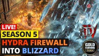 Season 5 Launch Stream. Firewall Hydra Leveling into Blizzard. Guides in Descr. - #diablo4 #season5