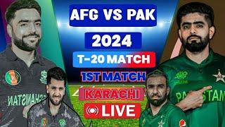 LIVE Pakistan vs Afghanistan T-20 2024 1st match live cricket score video & Hindi commentary