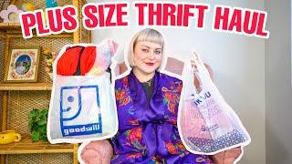 Goodwill and Savers Try on Thrift Haul *all plus sizes*