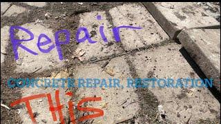 How to repair cracked concrete patio pathway floor idea fix that instructions￼