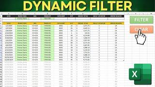How to Make a Search Box in Excel with Interactive and Dynamic Buttons  Filter with Macro