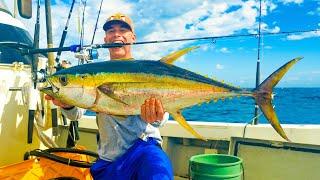 STRONG Yellowfin TUNA On Tiny Stradic 5000