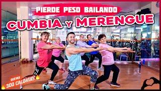 CARDIO Bailando CUMBIA y MERENGUE  Zumba QUEMA GRASA Tercera edad