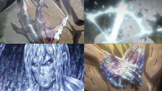 OUTDATED All Titan Hardening Titan Crystal Scenes In Attack on Titan Shingeki No 