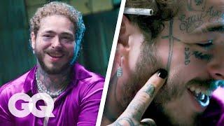 Post Malone Breaks Down His Tattoos Part 2  GQ