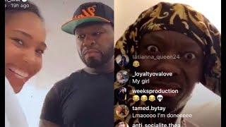 50 Cent Catches Michael Blackson Flirting With His Girlfriend Gasses Him Up