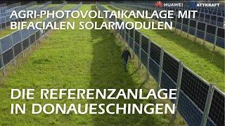 Agri-Photovoltaikanlage mit bifacialen Solarmodulen  Die Referenzanlage in Donaueschingen