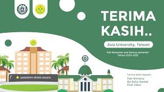 Video Ucapan Terima Kasih - Virtual Exchange with Asia University 2020-2021