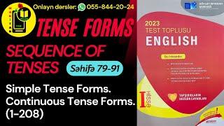 DİM YENİ TEST TOPLUSU 2023 İNGİLİS DİLİ  SIMPLE TENSE FORMS. CONTINUOUS TENSE FORMS  1-208  İzah