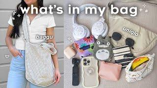 whats in my bag Baggu + Uniqlo  productive day in my life