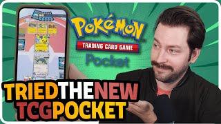 Trying Pokemon Trading Card Game Pocket Worlds Set Up