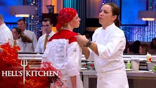Forgetful Chef Gets The Order Written On Her Back  Hells Kitchen