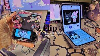 samsung z flip 3 aesthetic unboxing & review