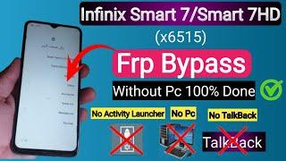 Infinix Smart 7 X6515 FRP Bypass without PC 2024  Remove Google Account