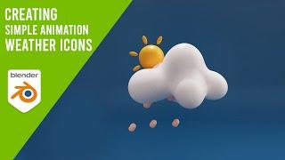 Making a simple animation weather icons in blender