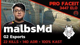 malbsMd G2 PLAYS SMART CS at 3400 ELO wm0NESYNiKohuNter- ANCIENT FACEIT LVL 10   CS2 POV