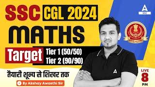 SSC CGL 2024  SSC CGL Maths Tier 1 and Tier 2 Strategy By Akshay Sir