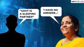 FM Nirmala Sitharaman Faces A Googly By Audience Member At BSE I NDTV Profit