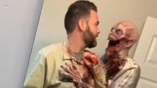 Guy Wears Terrifying Zombie Costume To Scare His Family - 1151210