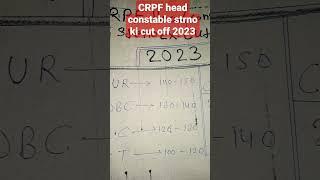 CRPF head constable steno ki cut off 2023 #shorts