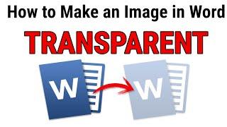 How to Make an Image Transparent in Word