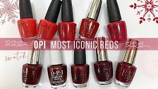 ️OPI MOST ICONIC REDS️ LIVE SWATCH ON REAL NAILS