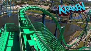 Kraken 4K Front Seat POV - SeaWorld Orlando