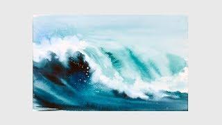 Экспресс-урок по акварельной живописи «Волна»  Как нарисовать волну поэтапно