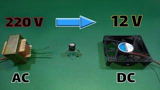 تبدیل برق ۲۲۰ ولت به ۱۲ ولت  Converting 220V electricity to 12V