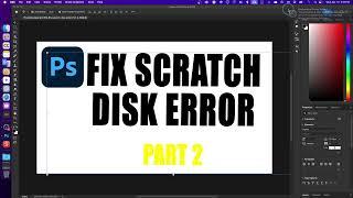 scratch disk error photoshop macbook pro m3