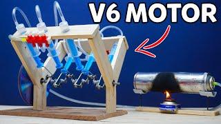 How to Make 6 Cylinder Steam Engine at home 100% working