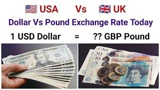US Dollar to British Pound Sterling Exchange Rate Today  Dollar to Pound UK Pound value us Dollar