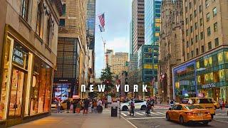 A Day Out in Manhattan  Fifth Avenue Rockefeller Centre  New York Walking Tour in 4K