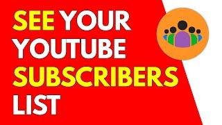 How To See Your Subscribers On YouTube  See Your Public Subscribers List On YouTube