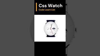 How To Make Css Watch With Animaions Using Html and Css   #shorts #ytshorts #youtubeshorts