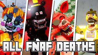 All FNAF Animatronic Deaths in Mincraft 1-6 Dany Fox Addons