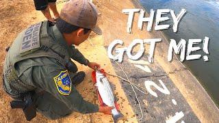Fish and Wildlife Warden Got Me  CA Aqueduct Striper Fishing  Iu Mien Fishing