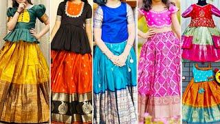 Latest Pattu Pavadi Dresses For GirlsPattu Langa Jacket Designs