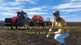 How to make fertilizer recommendations from a soil test