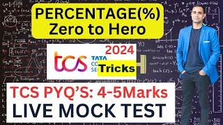 TCS Percentage - Zero to Hero  Solve Any Question in 30 Second Easily Score 2-3 Marks in TCS  