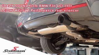 LISTEN BMW F31 LCI 340I with Lightweight performance rear silencer GREAT SOUND