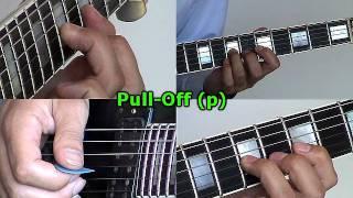 How to Read Guitar Tabs - Pull OFF p www.FarhatGuitar.com