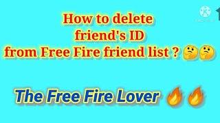 How to Delete friends ID from Free Fire Friends list ? The Free Fire Lover #freefire