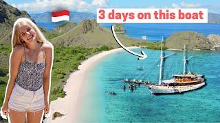 Sailing around KOMODO Islands Pink beach & National Park Flores - Vlog #17 - Janine Freuling
