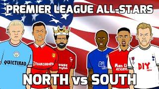 ⭐Premier League All-Stars NORTH vs SOUTH⭐ Feat Haaland Ronaldo Salah Kane Jesus +more