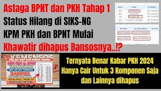 ASTAGA STATUS PKH TAHAP 1 DAN BPNT TAHAP 1 MENGHILANG DI SIKSNG BENARKAH BANSOS DI HAPUS