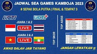 Jadwal final sepak bola sea games 2023 - Indonesia vs Thailand - sea games 2023 live RCTI